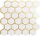 DICOFUN 1 Sheet Hexagon Peel and Stick Backsplash Tile Polished White Tile Look Mixed Gold Kitchen Backsplash Peel and Stick Wall Tiles