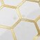 DICOFUN 1 Sheet Hexagon Peel and Stick Backsplash Tile Polished White Tile Look Mixed Gold Kitchen Backsplash Peel and Stick Wall Tiles