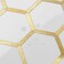 DICOFUN 1 Sheet Hexagon Peel and Stick Backsplash Tile Polished White Tile Look Mixed Gold Kitchen Backsplash Peel and Stick Wall Tiles
