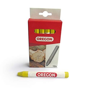 Oregon 295363 Multi Surface Marking Crayon Yellow Pack of 12