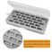YEQIN Set of 2 Plastic Bobbin Storage Boxes Sewing Craft Plastic Case Storage Box Grey