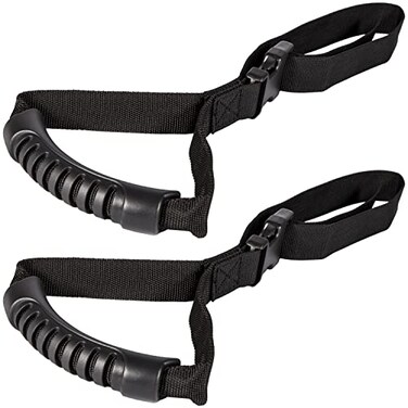 E-cowlboy Ecowlboy Auto Cane Grab Bar Portable Standing Aid Nylon Grip Mobility Assist Device Black 2 Pack