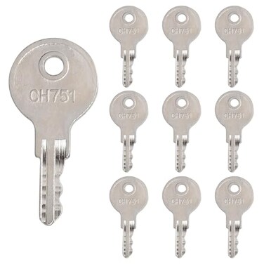 Neeseelily 10Pcs CH751 Keys 751CH RV Keys Compatible with RV Compartments RV Campers Push Locks Storage Cabinets Door Locks Trailers Boats Locks THandles Shells Tool Boxes