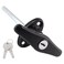 Qjaiune Truck Cap Locking THandles 1 Pack Camper Topper Lock Camper Shell Locks and Keys THandle Canopy Replacement Lock Black T Handle Garage Lock Blind Mount Locking THandle Leer Lock