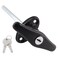 Qjaiune Truck Cap Locking THandles 1 Pack Camper Topper Lock Camper Shell Locks and Keys THandle Canopy Replacement Lock Black T Handle Garage Lock Blind Mount Locking THandle Leer Lock