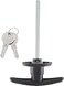 Qjaiune Truck Cap Locking THandles 1 Pack Camper Topper Lock Camper Shell Locks and Keys THandle Canopy Replacement Lock Black T Handle Garage Lock Blind Mount Locking THandle Leer Lock