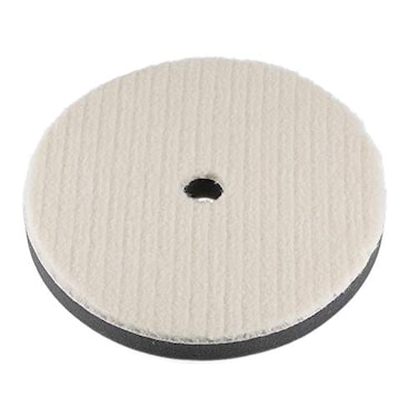 uxcell 7 Wool Felt Sponge Polishing Pad Hook and Loop Buffing Wheel with Hole Coarse Polishing for Orbital Polisher Buffer