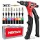 NEXTACK Rivet Nut Tool Kit with Step Drill Bit 80 Nutserts for Tight Space 8 Inch Rivnut Tool Set Riveter with 8 Mandrels 632 832 1024 1420 M3 M4 M5 M6 in Organized Rugged Carrying Case NT600