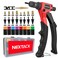 NEXTACK Rivet Nut Tool Kit with Step Drill Bit 80 Nutserts for Tight Space 8 Inch Rivnut Tool Set Riveter with 8 Mandrels 632 832 1024 1420 M3 M4 M5 M6 in Organized Rugged Carrying Case NT600
