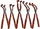Mag-Mate MAGMATE PLS100S Spark Plug Boot Pliers Versatile Tools Durable Plier Set Prevents Wire Damage Electrical Shock and Burns Secure Grip 5Set Tool Kit 1 of Each Model Black