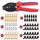 Delgada 36Pcs Spark Plug Wire Crimping Tool Spark Plug Wire Crimper Kit with 36PCS Boot Terminals Crimp and Stripping Tool Set for 180 90 Straight Ignition Wire Coil Terminals