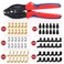 Delgada 36Pcs Spark Plug Wire Crimping Tool Spark Plug Wire Crimper Kit with 36PCS Boot Terminals Crimp and Stripping Tool Set for 180 90 Straight Ignition Wire Coil Terminals