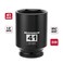 MIXPOWER 12 Drive Deep Impact Socket 41mm CRMO Metric 6 Point Axle Nut Impact Grade Socket for Easy Removal