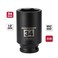MIXPOWER 12 Drive Deep Impact Socket CRMO 34 mm METRIC 6 Point Axle Nut Impact Grade Socket for Easy Removal