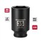 MIXPOWER 12 Drive Deep Impact Socket CRMO 35 mm METRIC 6 Point Axle Nut Impact Grade Socket for Easy Removal