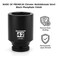 MIXPOWER 34 Drive Deep Impact Socket CRMO 42mm Metric 6 Point Axle Nut Impact Grade Socket for Easy Removal