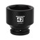 MIXPOWER 34 Drive Shallow Impact Socket 42mm CRMO Metric 6 Point Axle Nut Impact Grade Socket for Easy Removal