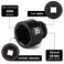 MIXPOWER 34 Drive Shallow Impact Socket 42mm CRMO Metric 6 Point Axle Nut Impact Grade Socket for Easy Removal