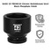 MIXPOWER 34 Drive Shallow Impact Socket 42mm CRMO Metric 6 Point Axle Nut Impact Grade Socket for Easy Removal