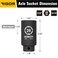 RIGOR 11001 29mm Axle Nut Impact Socket 12Inch Drive 6 Point Deep CRMO Metric QuickFit for Hog Ring Anvil Laser Etched