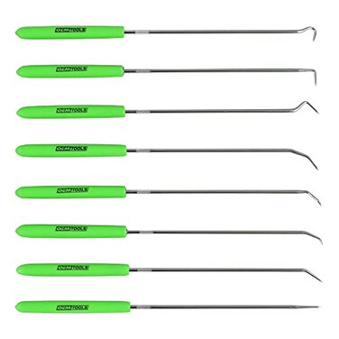 OEMTOOLS 26526 Hook and Pick Set 8 Piece Pick Set Mechanic Hook Tool Pick Tool Mechanics Pick Set Automotive Pick and Hook Set Pick Tool Set
