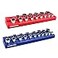 WORKPRO 12inch Magnetic Socket Organizer Set 2Piece SAE Metric Magnetic Socket Holders Holds 35 Standard Sockets for Tool Box Tool Carts Sockets Not Included