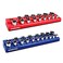 WORKPRO 12inch Magnetic Socket Organizer Set 2Piece SAE Metric Magnetic Socket Holders Holds 35 Standard Sockets for Tool Box Tool Carts Sockets Not Included