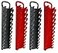JSP Manufacturing 11Tool Gripper Wrench Organizer Tool Tray Kit for Stubby or Line Wrenches 4 Piece Kit Black Red