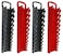 JSP Manufacturing 11Tool Gripper Wrench Organizer Tool Tray Kit for Stubby or Line Wrenches 4 Piece Kit Black Red