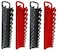 JSP Manufacturing 11Tool Gripper Wrench Organizer Tool Tray Kit for Stubby or Line Wrenches 4 Piece Kit Black Red