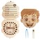 PAMBO Baby Tooth Fairy Keepsake Box First Teeth and Curl Keepsake Box Tooth Boxes Saver Holders for Lost Teeth KidsBoys