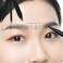 HOTWE Brow Measuring Tool for Mapping Stainless Steel Compass Eyebrow Ruler for Microblading Eyeliner Semi Permanent Makeup Silver
