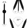 HOTWE Brow Measuring Tool for Mapping Stainless Steel Compass Eyebrow Ruler for Microblading Eyeliner Semi Permanent Makeup Silver