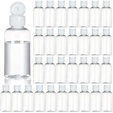 Tzirci 100 Pack 17 oz Empty Squeeze Bottles 50ml Travel Bottles Flip Caps