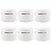 VASANA 6Pack 8Oz250g White Plastic Jar with Dome Screw Lid And PP Inner Empty Refill Makeup Cosmetic Jars Eye Shadow Face Cream Lip Balm Lotion Storage Container Case
