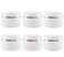 VASANA 6Pack 8Oz250g White Plastic Jar with Dome Screw Lid And PP Inner Empty Refill Makeup Cosmetic Jars Eye Shadow Face Cream Lip Balm Lotion Storage Container Case