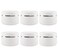 VASANA 6Pack 8Oz250g White Plastic Jar with Dome Screw Lid And PP Inner Empty Refill Makeup Cosmetic Jars Eye Shadow Face Cream Lip Balm Lotion Storage Container Case