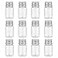 ASTRQLE 12Pcs Empty Refillable Clear Plastic Bottle with Aluminum Screw CapTiny JarsTravel Small Container 10ml