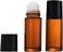 Galepromot 2 Pcs Clear Empty Glass Essential Oil Roller Bottles Vials Containers Refillable Rollon Bottles with Funnel 30ML Refillable Cosmetic Containers Roller Balls for Essential Oils Brown