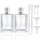 YU FENG 2 Pack Perfume Spray Bottles 100ml34oz Refillable Glass Perfume Atomizer Empty Square Clear Glass Cologne Bottles with Fine Mist Spray