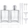 YU FENG 2 Pack Perfume Spray Bottles 100ml34oz Refillable Glass Perfume Atomizer Empty Square Clear Glass Cologne Bottles with Fine Mist Spray