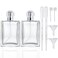 YU FENG 2 Pack Perfume Spray Bottles 100ml34oz Refillable Glass Perfume Atomizer Empty Square Clear Glass Cologne Bottles with Fine Mist Spray
