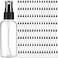 Roshtia 200 Pcs 2 oz Plastic Mini Spray Bottles with Black Cap Clear Empty Fine Mist Spray Bottles Refillable Liquid Container for Essential Oils Perfumes Travel Makeup