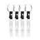 SHEEAST Mini Spray Bottle with Keychain 4pcs Mini Empty Refillable Perfume Plastic Spray Bottle 3ml White
