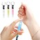 SHEEAST Mini Spray Bottle with Keychain 4pcs Mini Empty Refillable Perfume Plastic Spray Bottle 3ml White
