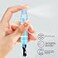 SHEEAST Mini Spray Bottle with Keychain 4pcs Mini Empty Refillable Perfume Plastic Spray Bottle 3ml White