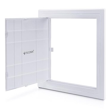 TICONN Access Panel for Drywall 10 x 10 Inch ABS Plastic Wall Hole Cover Access Doors Easy Install Drywall Access Panel Ceiling Wiring and Cables