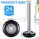 Funtery 24 Pack Nylon Garage Door Roller 2 Inch Quiet Garage Rollers Bulk 6200z Bearing Replacement Roller 47 Inch Stem for Door Supplies
