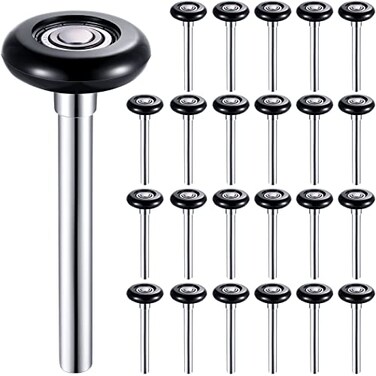 Funtery 24 Pack Nylon Garage Door Roller 2 Inch Quiet Garage Rollers Bulk 6200z Bearing Replacement Roller 47 Inch Stem for Door Supplies