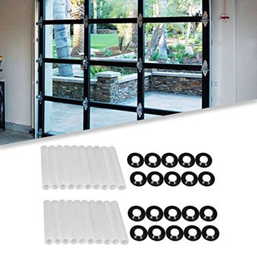 gtpartes GTPARTES 80mm Garage Door Hinge Quiet Roller Sleeves Compatible with Quiet Garage Door Rollers Bearing Precision Bearings High Load Standard Rollers Hardware Tools 20pcs